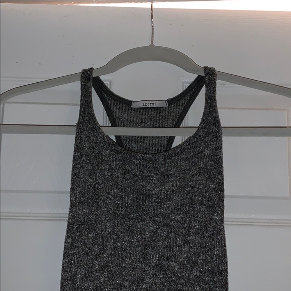 Fitted grey midi tank dress 💛